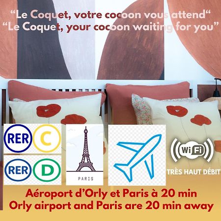 شقة Le Coquet A 20Min De Paris Et De L'Aeroport D'Orly جوفيزي سور أورج المظهر الخارجي الصورة